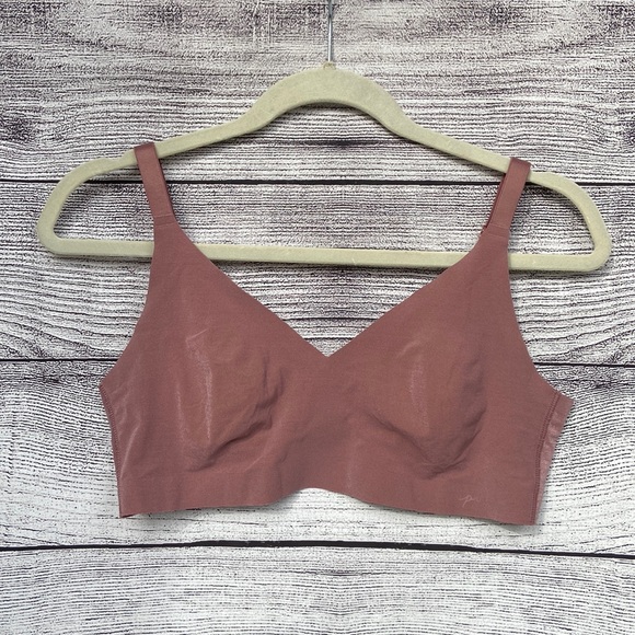PINK Victoria’s Secret mauve pink seamless unlined bralette size large - Picture 1 of 11